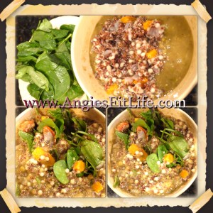 Quinoa, split pea & Spinach